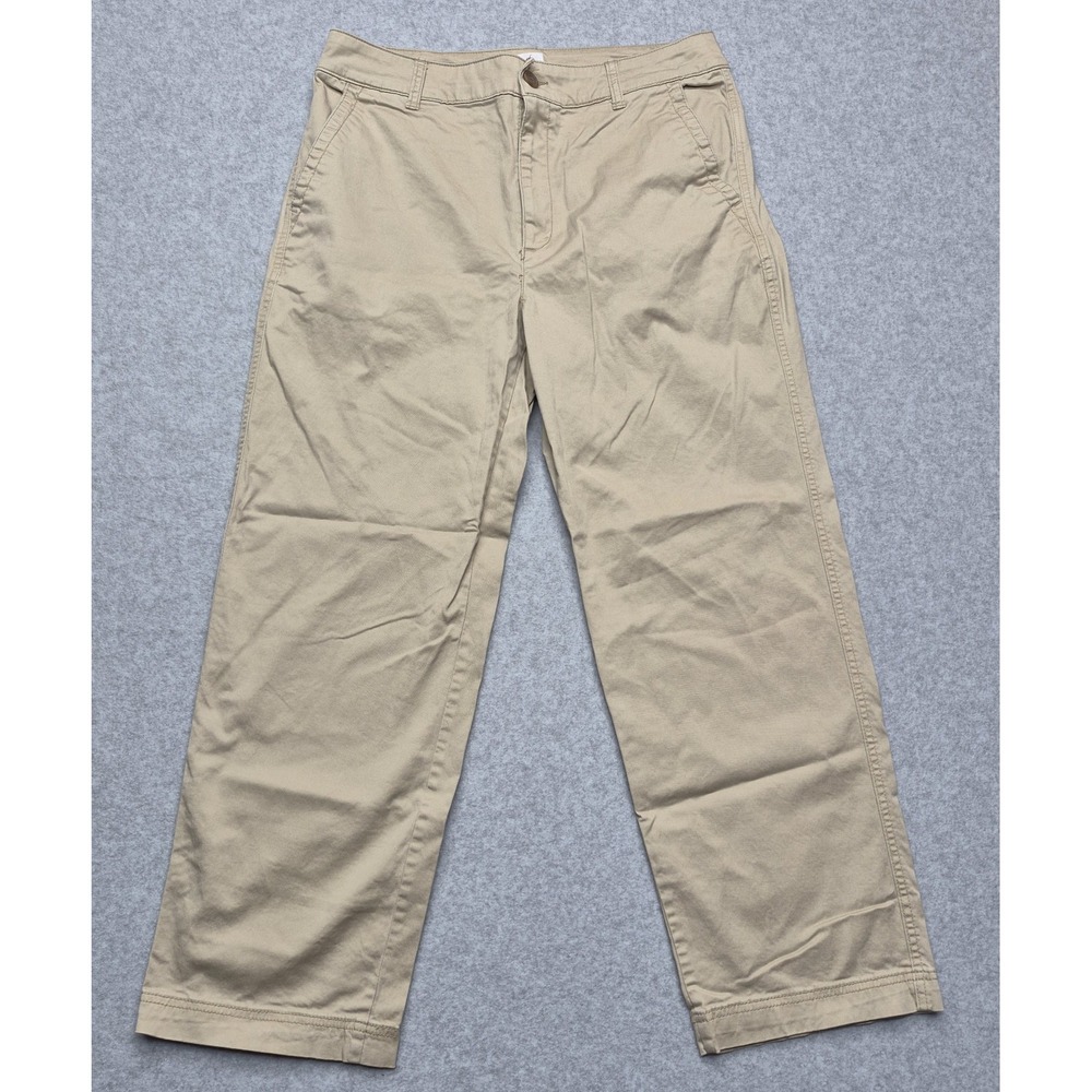Gap Girlfriend Khaki Pants Womens 10 Beige Tan Chino Stretch Preppy Casual